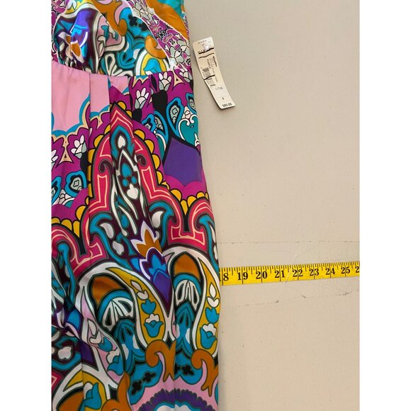 NWT Mixit Multi-Color Sleeveless Dress Vibrant Print Adjustable Straps Size 6 - Picture 10 of 10
